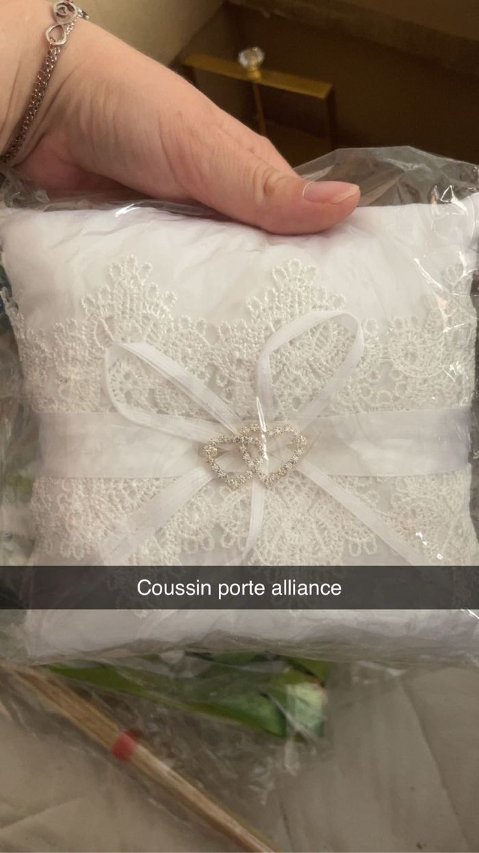 Coussin porte alliance neuf