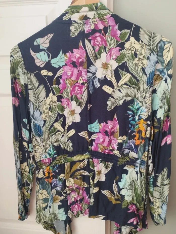 Veste gilet fleuri Promod S - photo numéro 2
