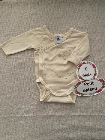 Body croisé cache cœur petit bateau naissance