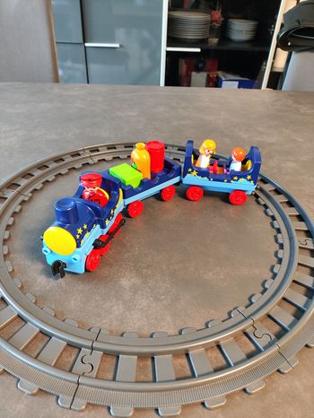 Train Playmobil  1.2.3.– bon état – Avec figurines et accessoires