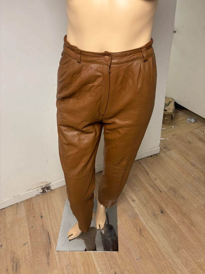 Ensemble veste et pantalon cuir véritable vintage damilou - photo numéro 16