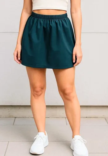 Mini-jupe vert foncé taille S ou 36