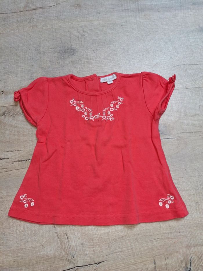 Tee shirt manche courte fille 9 mois
