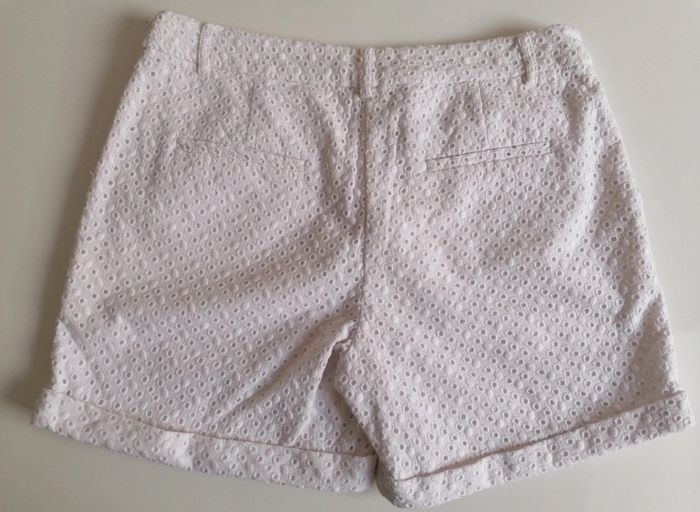 Short blanc dentelle anglaise doublée Monoprix autre ton 38 - photo numéro 4