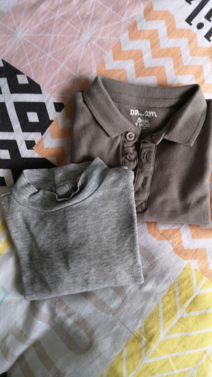 Lot de 1 sous pull et 1 polo