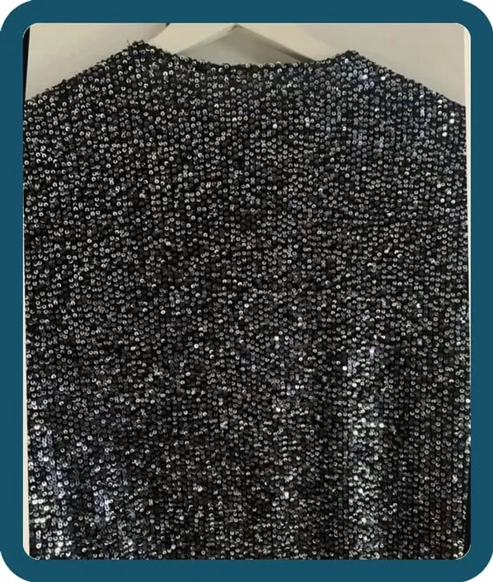 Blouse sequins cache-coeur Zara T/34 - photo numéro 4