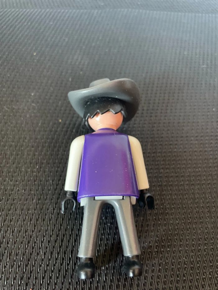 Playmobil figurine cowboy vestons violet borgne cache œil western far West - photo numéro 3