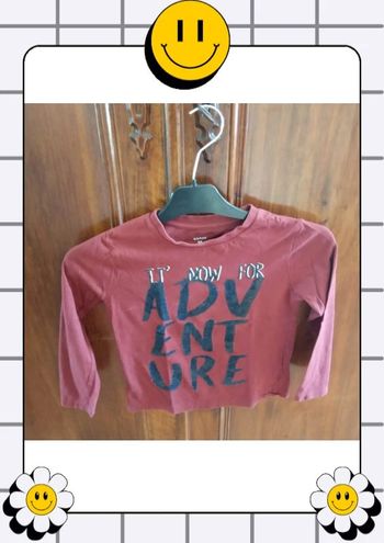 😊T-shirt bordeaux - ML - 6 ans - Kiabi😊