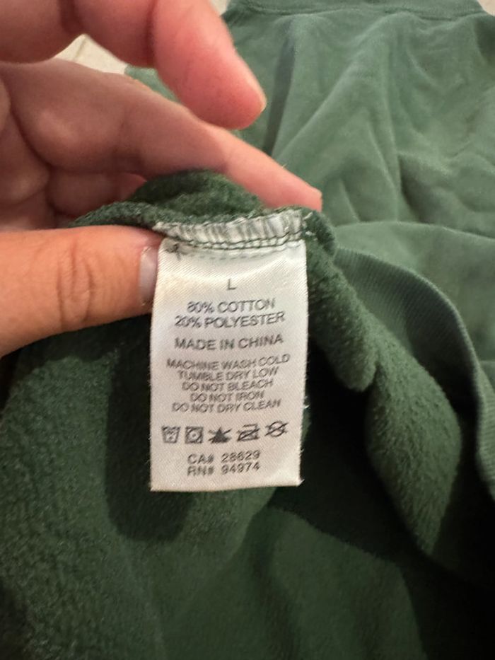 Sweat à capuche vert Stussy, bon état, taille L - photo numéro 7