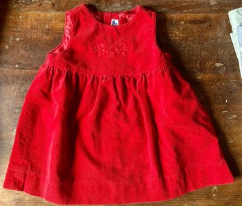 Robe velours rouge Zara 18 mois