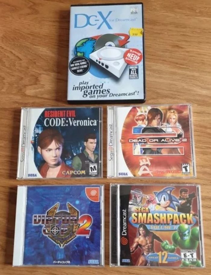 DC-X For Dreamcast - Sega Dreamcast Play Imports + 4 jeux resident Virtua DOA Sm