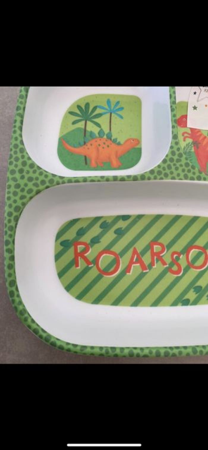 Assiette à compartiments mélamine Dinosaure 🦖 - photo numéro 4
