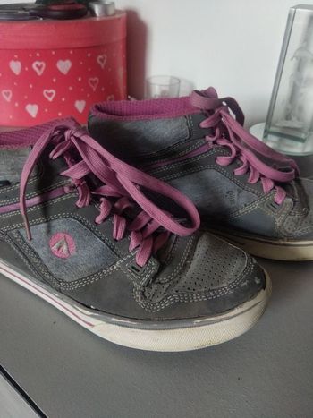 Baskets grises/rose
