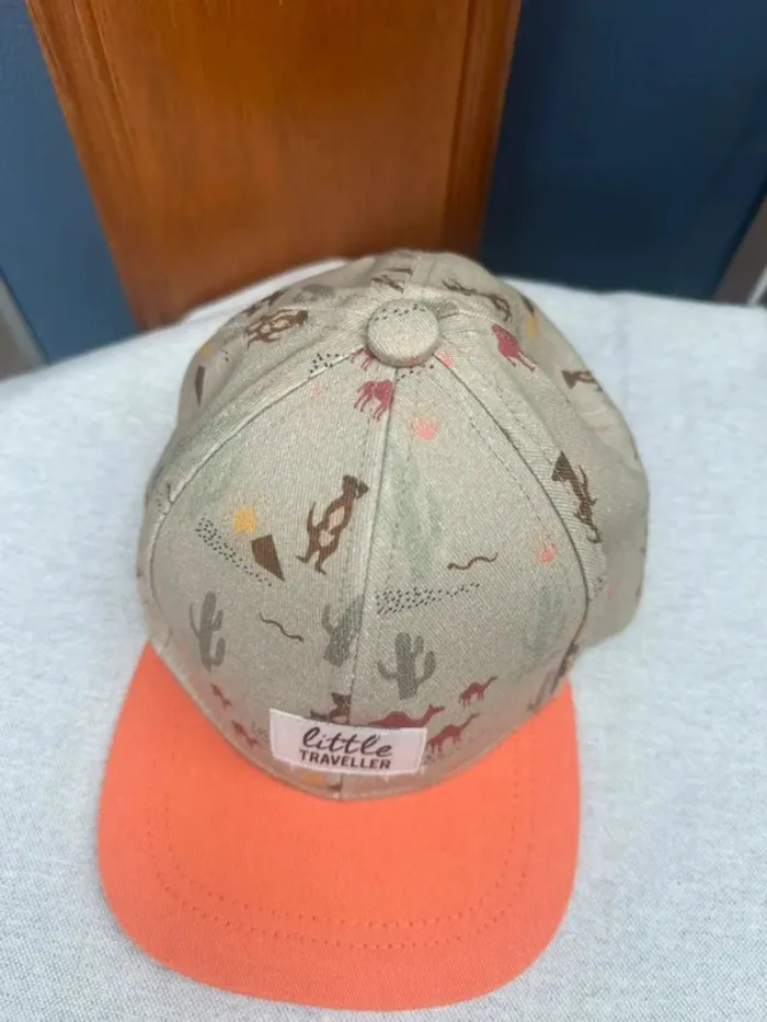 Casquette tape à l’œil orange et marron 9-18 mois - photo numéro 3