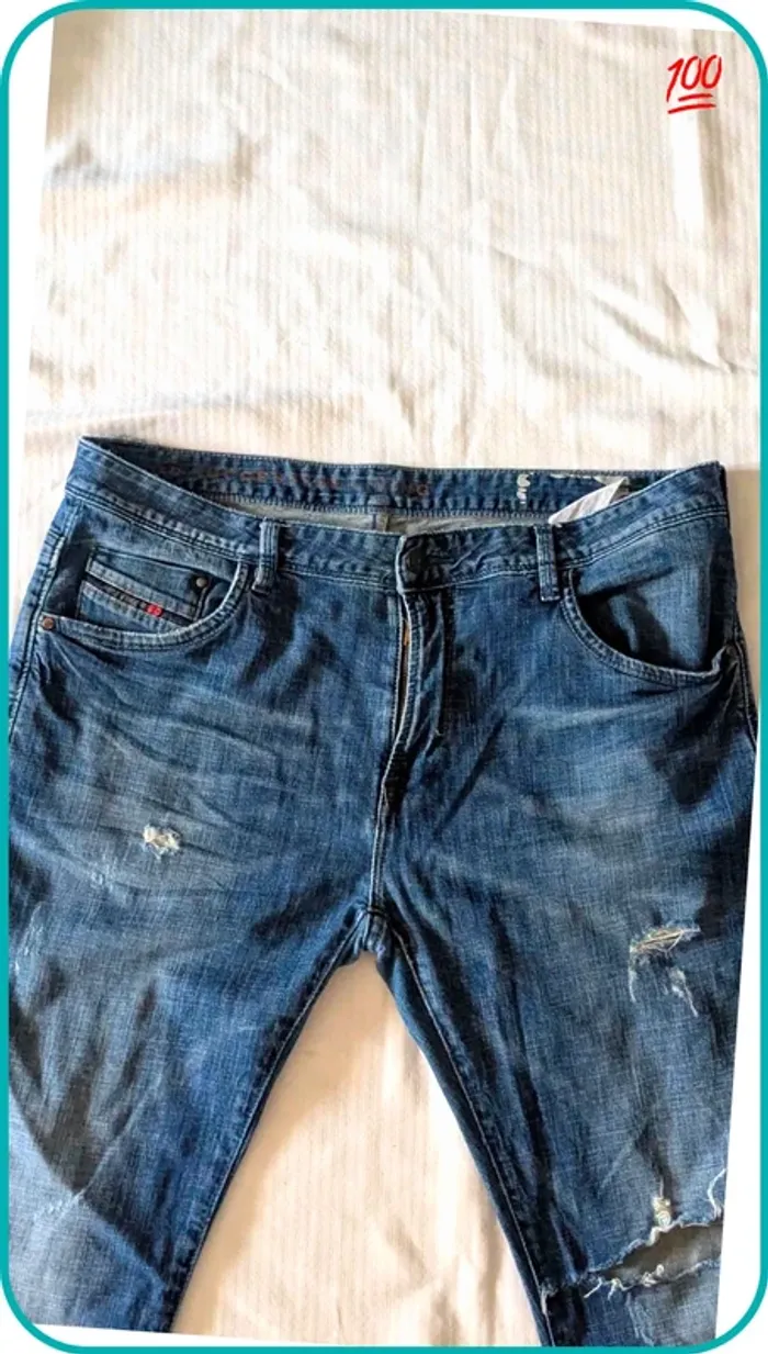 Jeans destroy Diesel Sleenker homme 46 - photo numéro 7