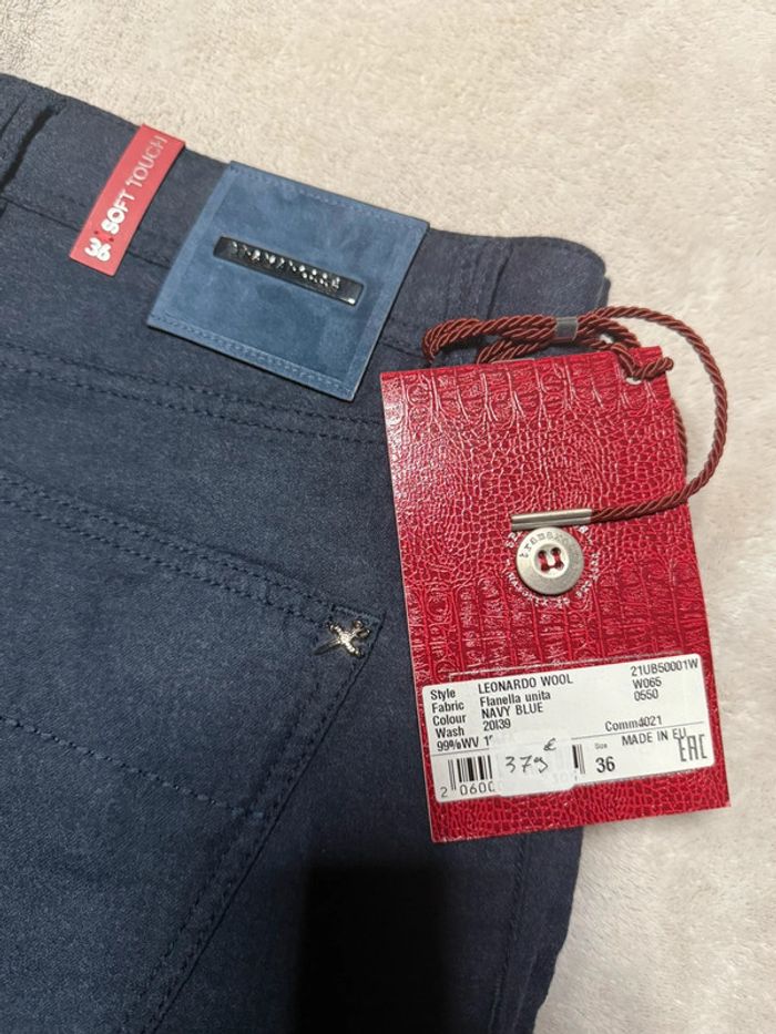 Tramarossa - Jean en laine, coupe droite, Bleu foncé, taille 36 - photo numéro 2