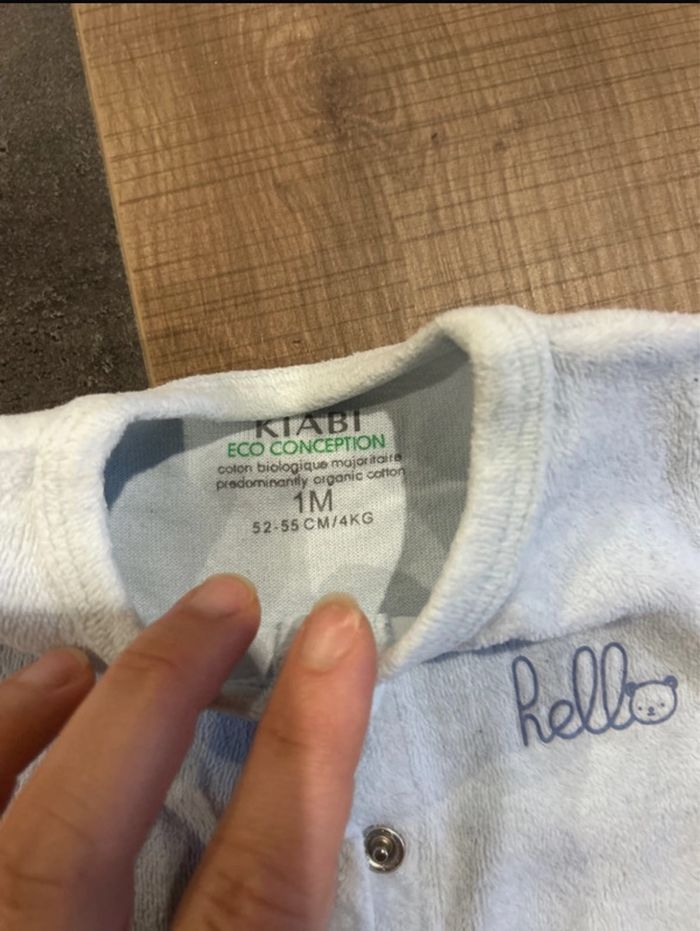 Lot de 3 pyjamas en velours  bébé garçon 1 mois kiabi - photo numéro 7