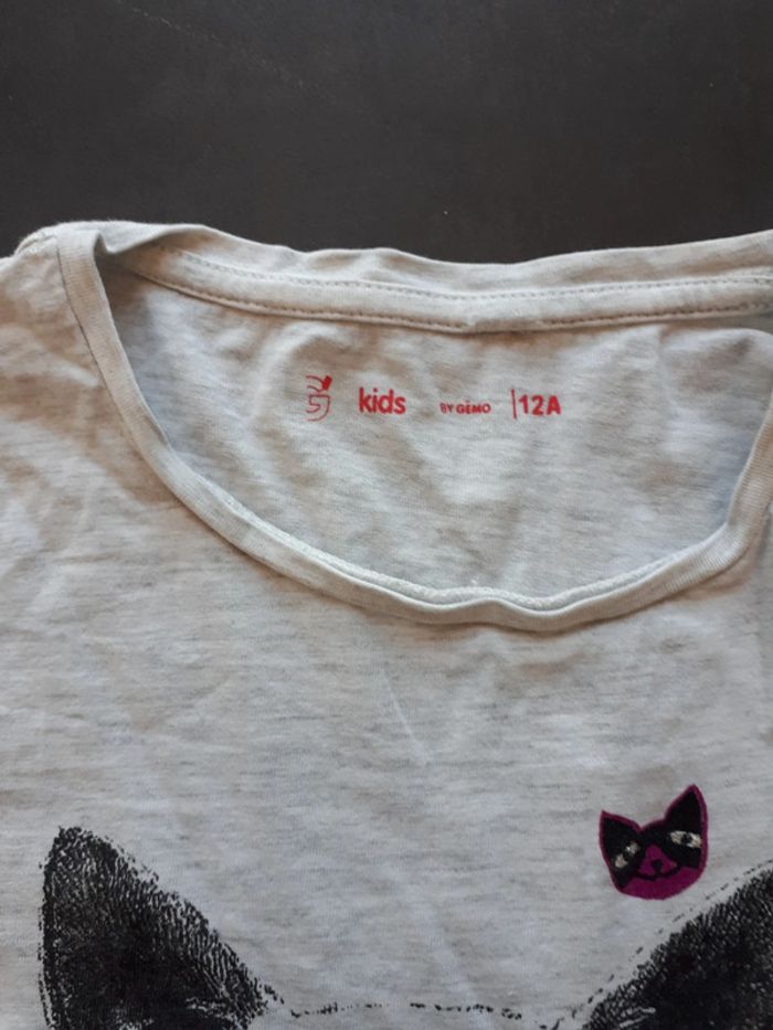 Lot de 2 tee-shirt manches longues chiens Gémo  12 ans - photo numéro 3