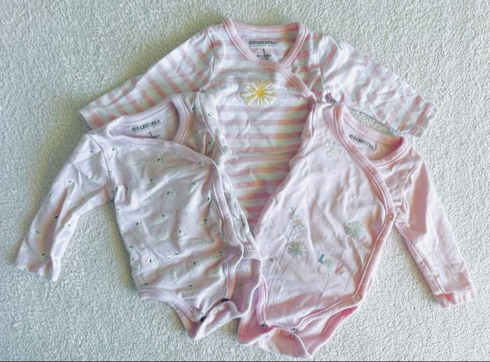 lot de 3 body manches longues « orchestra » taille 1 mois.