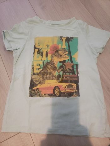 T-shirt manches courtes vert clair tex 3-4 ans