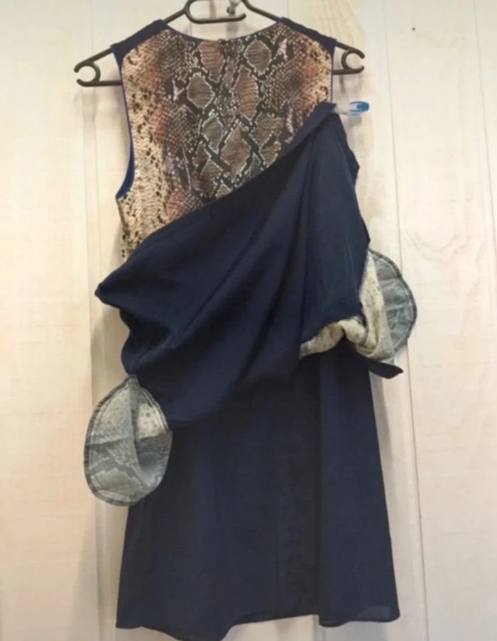 Robe motif serpent - Colorblock - 36 - photo numéro 4