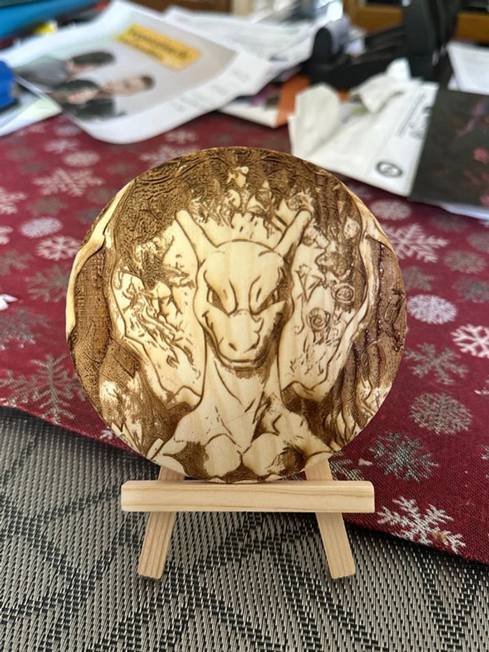 Lot de 6 gravure en bois pokemon - photo numéro 3