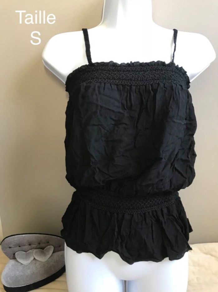 Débardeur noir fine bretelles - taille 1