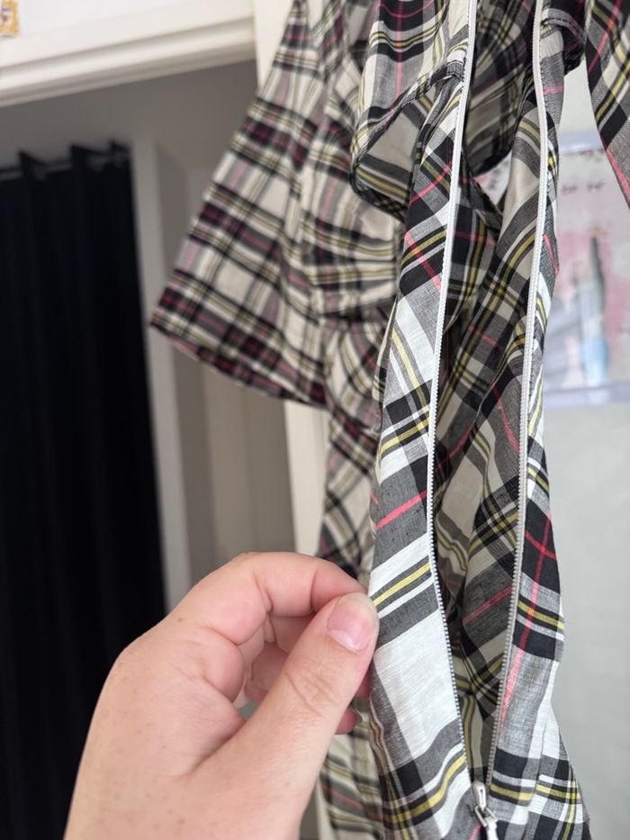 Robe Ganni à carreaux – neuve avec étiquette – effet froncé - photo numéro 3