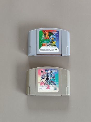 Lot Pokémon Stadium 1 & 2 Nintendo 64 – Version japonaise – Jeux N64 en loose – Import Japon