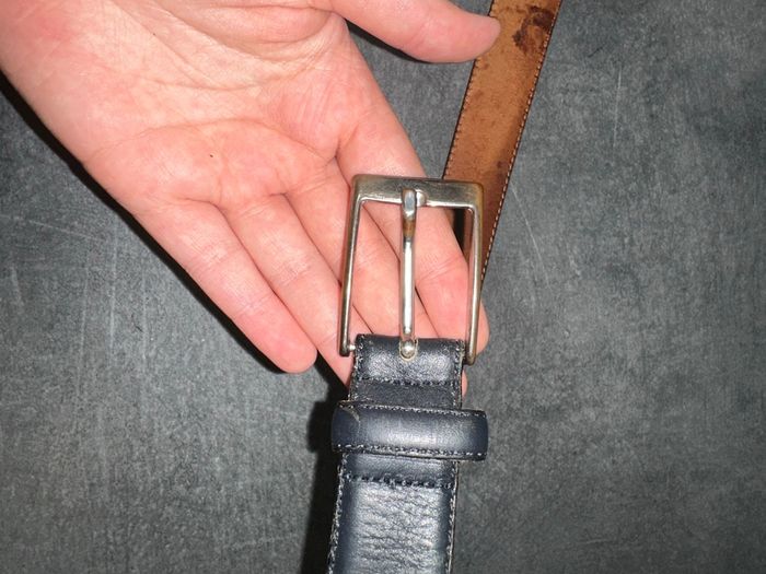 Ceinture double cuir de vachette nubuck Westbury Vintage 75-80cm - photo numéro 7