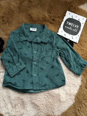 Chemise verte dinosaures Tape à l’œil t.3m