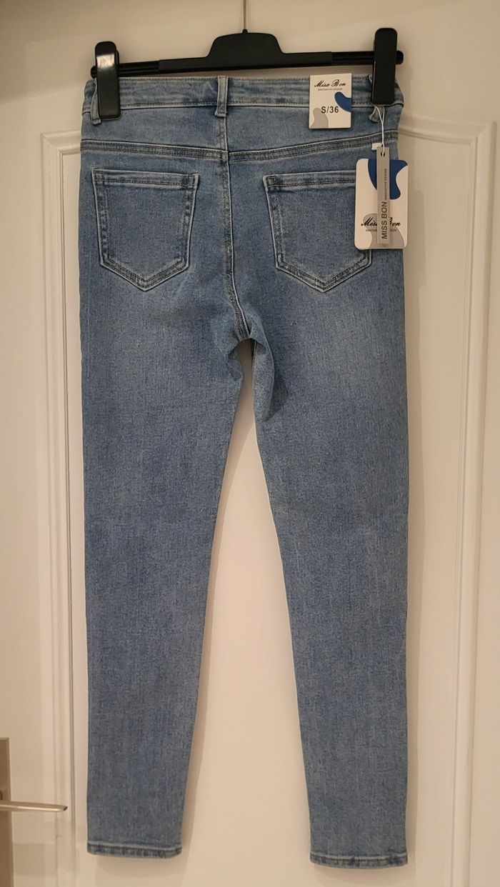 Miss Bon Jegging/Jean TS/TFr36 -Bleu-A la fois Jean&Legging-Neuf avec Etiquette - photo numéro 4