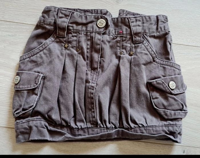 Jupe velours kid kanai marron 24 mois