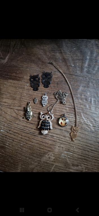 Lot de bijoux hiboux