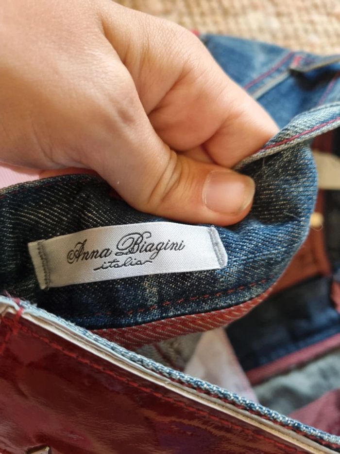 Jupe jean multi matière originale - photo numéro 7