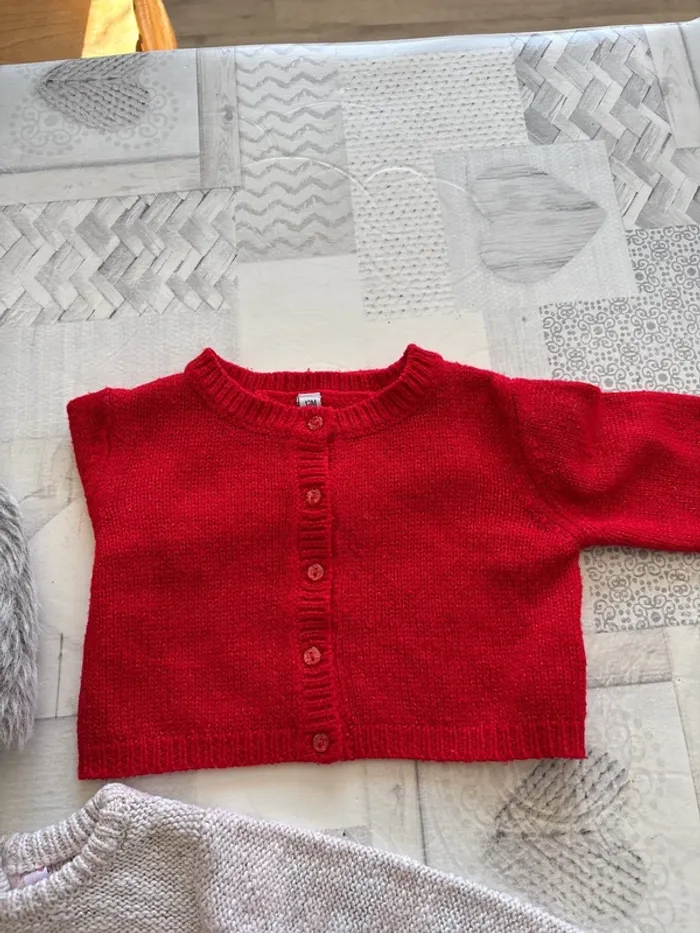 Lot gilet pull 12 mois - photo numéro 3