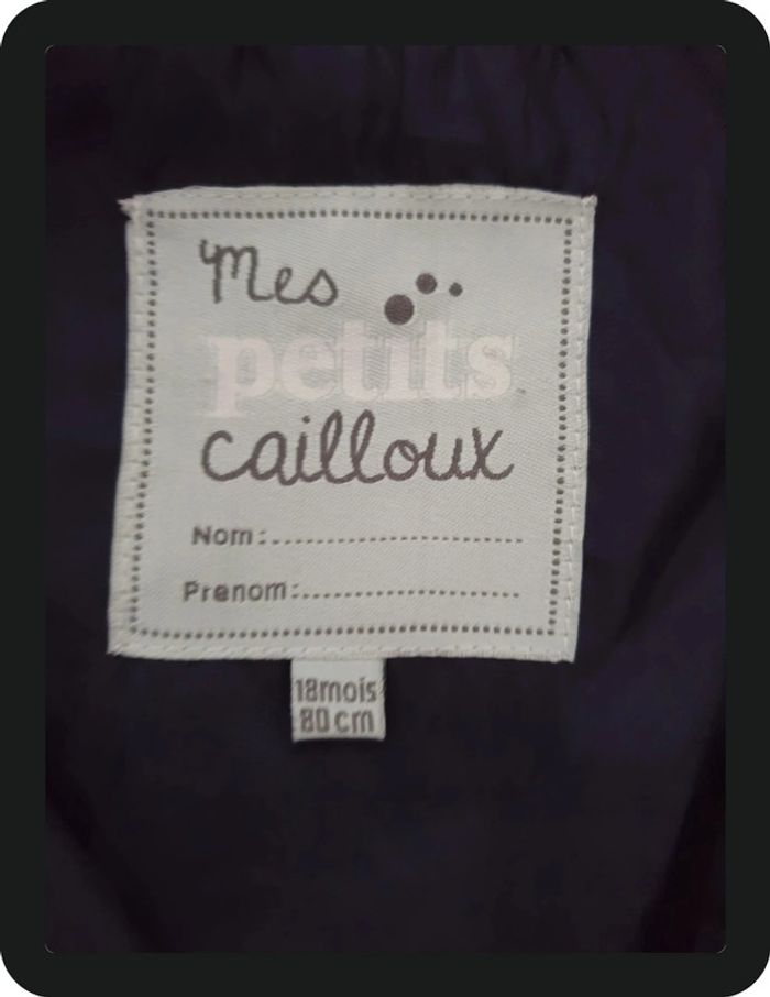 veste/coupe vent garçon bleu marine/rouge 18 mois - photo numéro 4