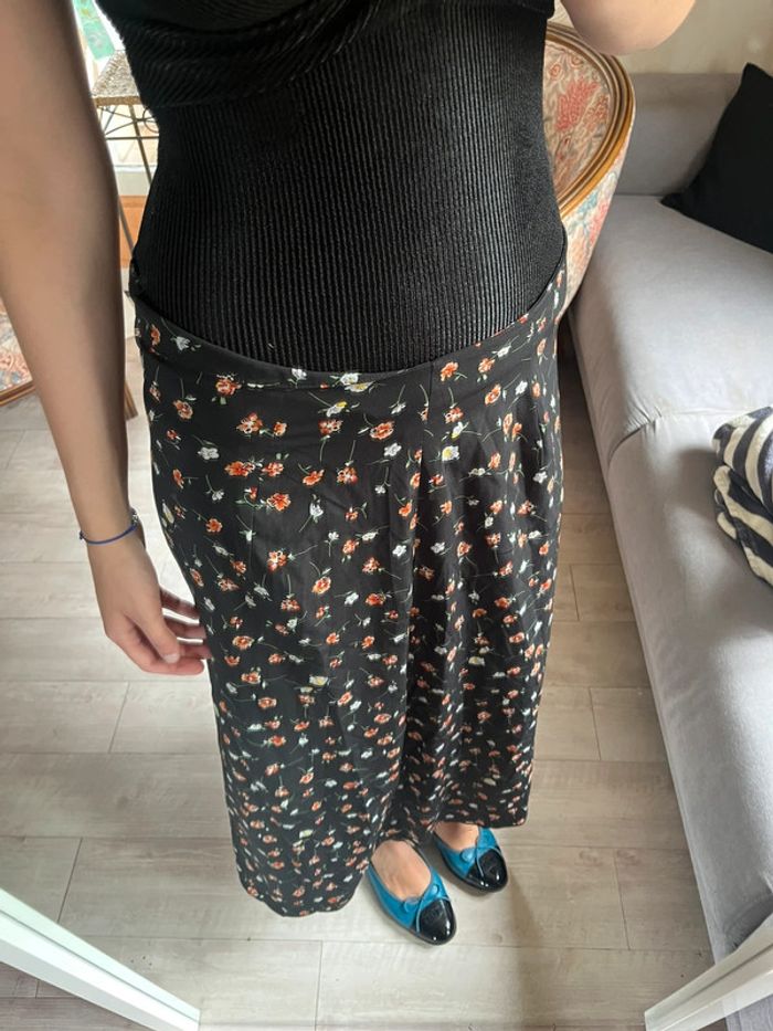 Jupe longue maxi skirt fleurie taille basse y2k bohème champêtre - photo numéro 3