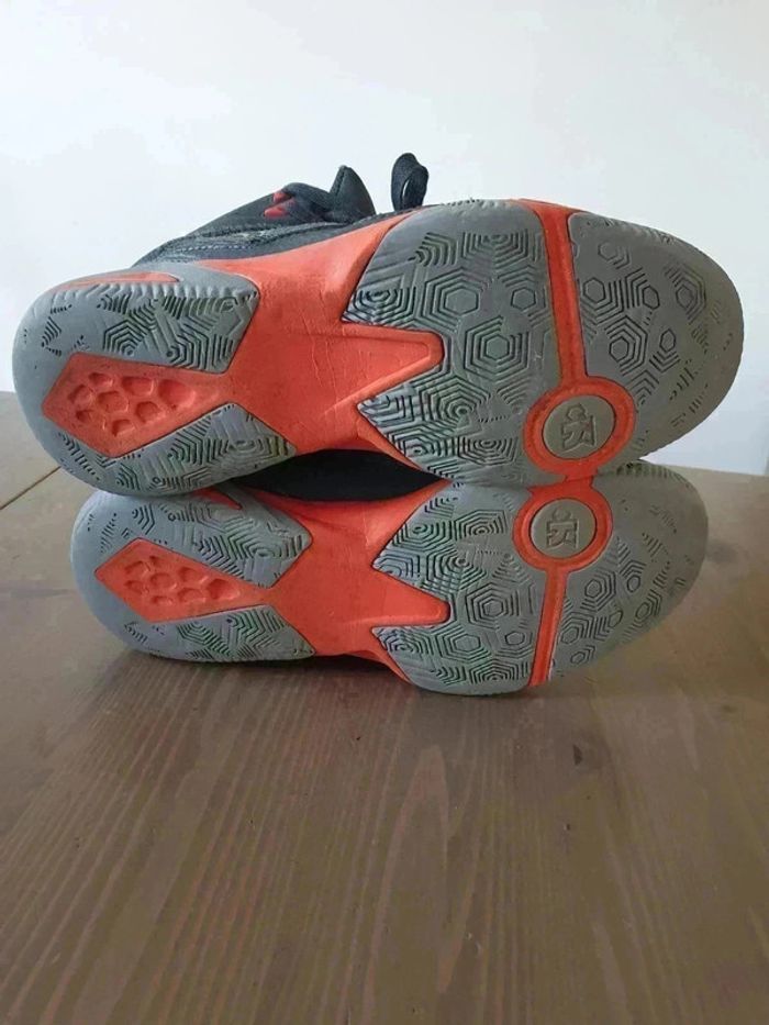 Baskets montantes Kipsta 37 gris et orange decathlon - photo numéro 4