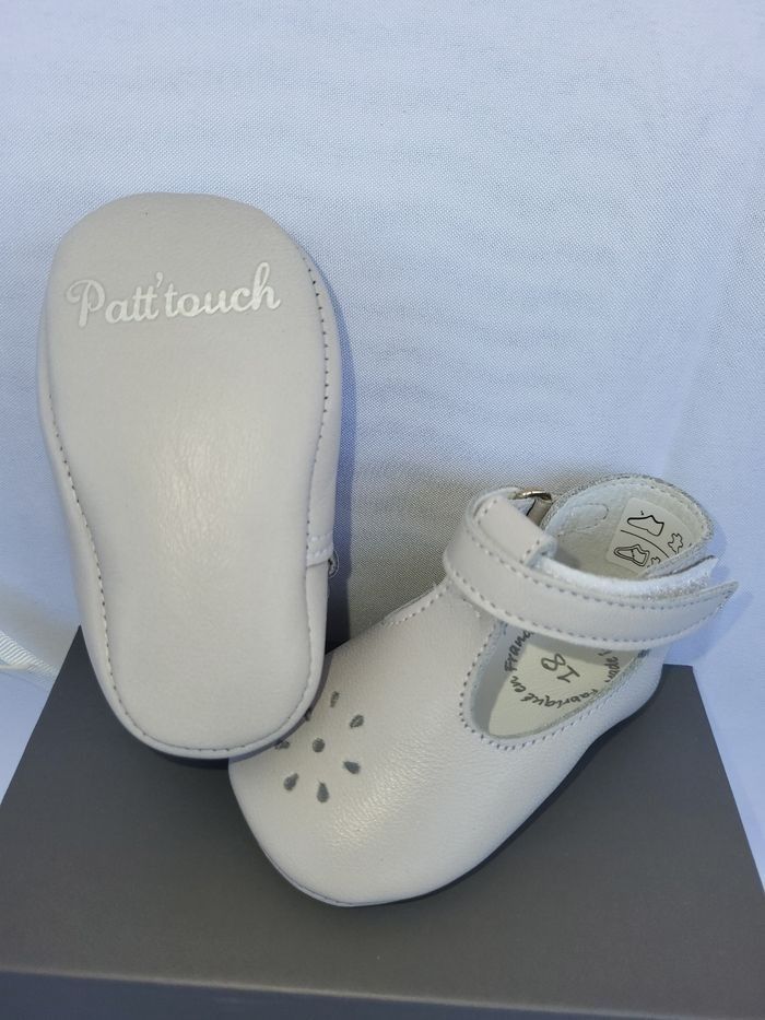 Chaussures salomé bébé mixte en cuir gris Point 18 Made in France 🇨🇵 - photo numéro 2