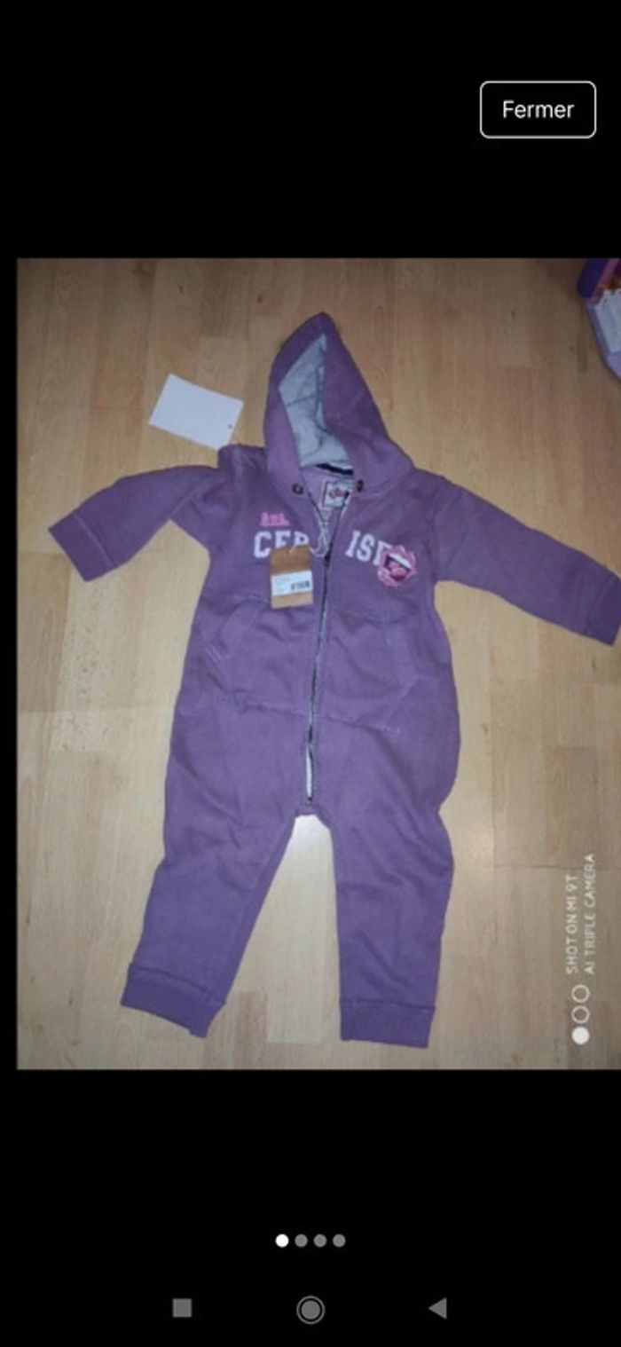 Combinaison sur pyjama le temps des cerises 18mois