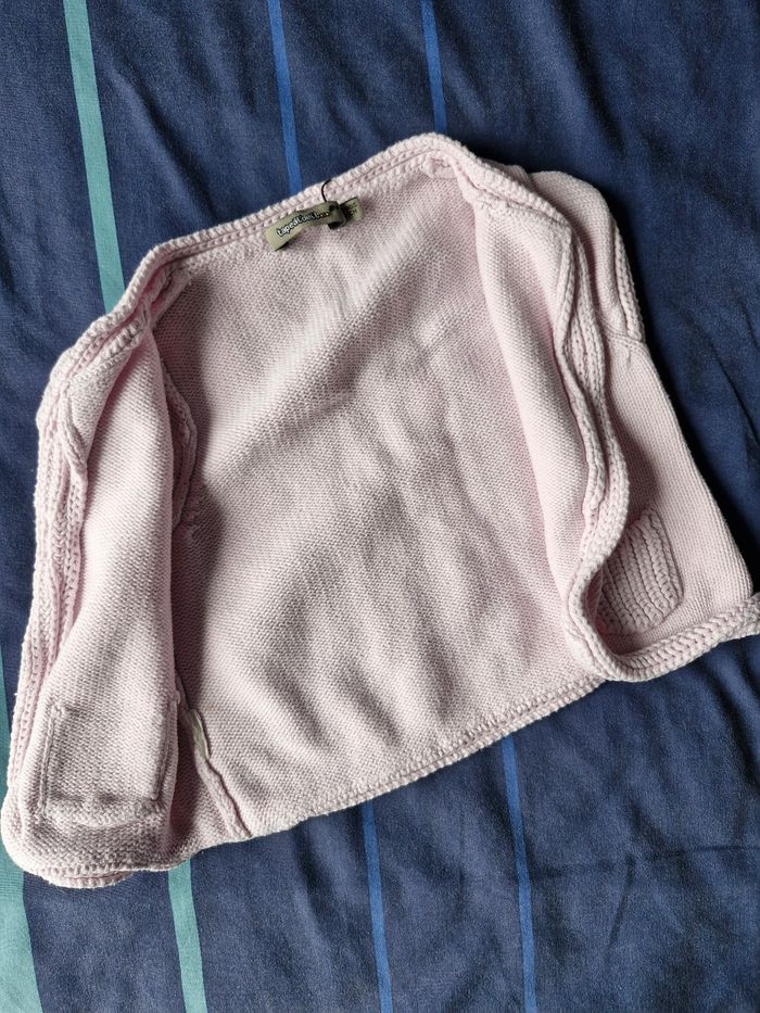 Beau gilet style boléro rose clair - photo numéro 2