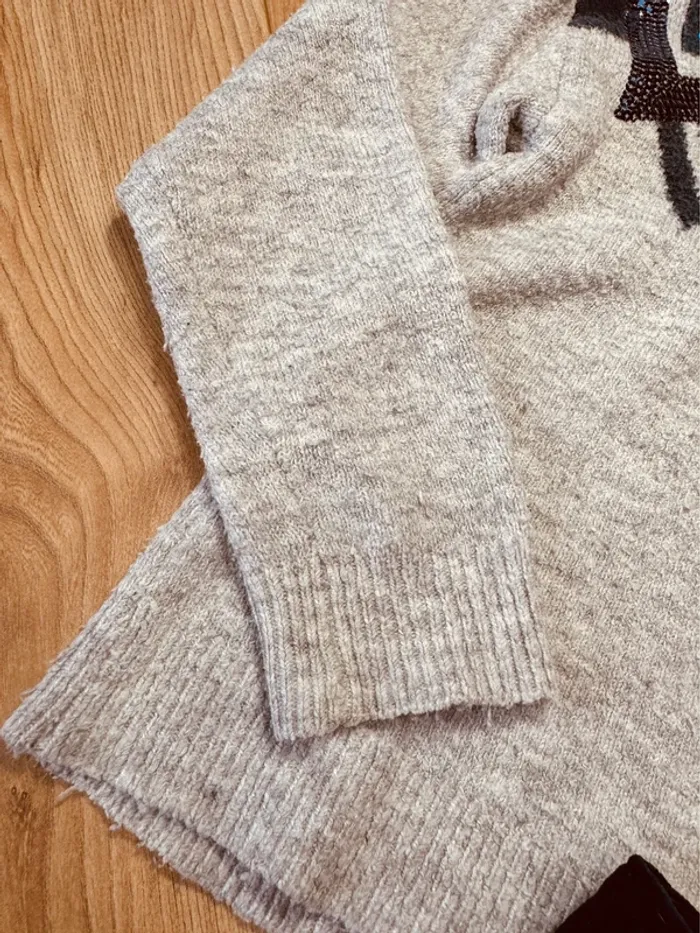 Taille 8 ans tenue 2 pièces fête fille Okaïdi Kiabi gris bleu marine * scintillant * 🎄 - photo numéro 4