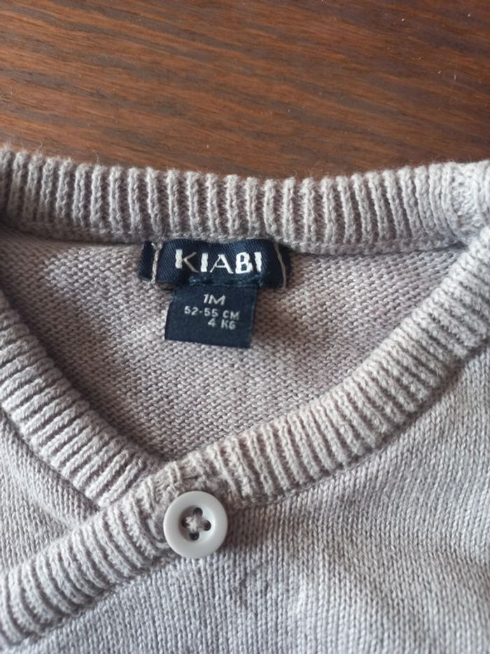 Gilet gris 1 mois kiabi - photo numéro 3