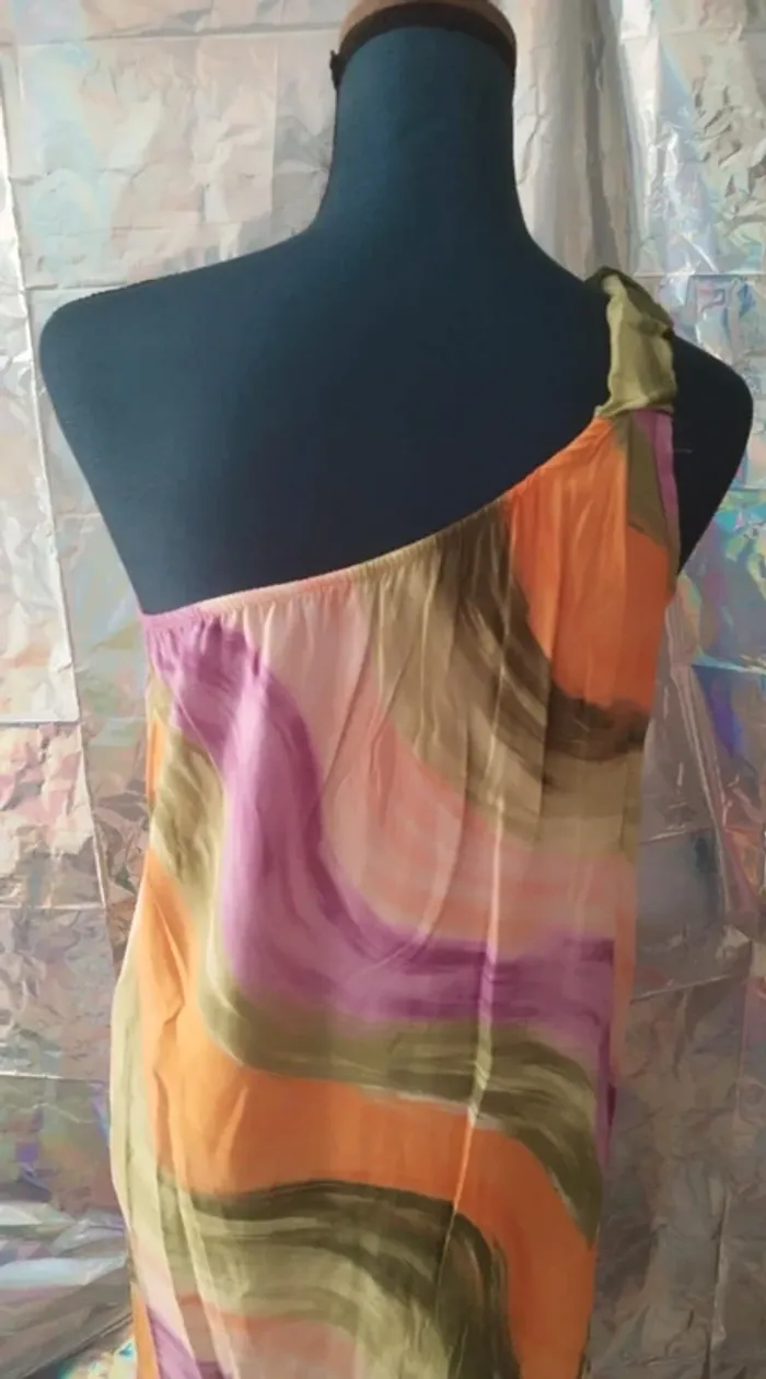 Robe été longue asymétrique colorée - photo numéro 4