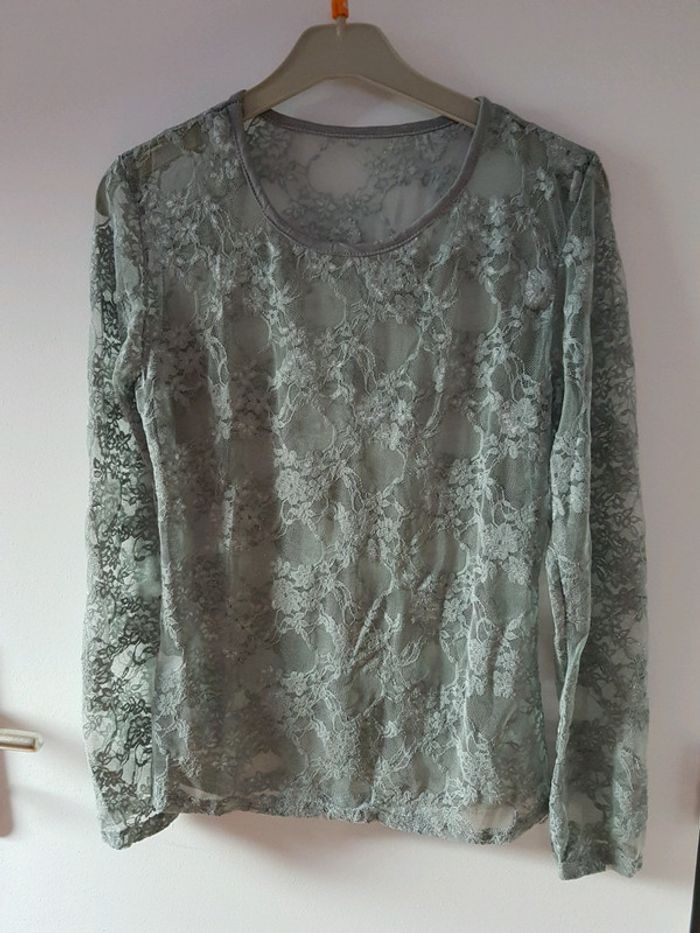 Haut à manche longue gris - photo numéro 2