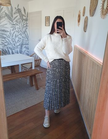 Pull ajouré Toronto blanc légèrement écru Taille L