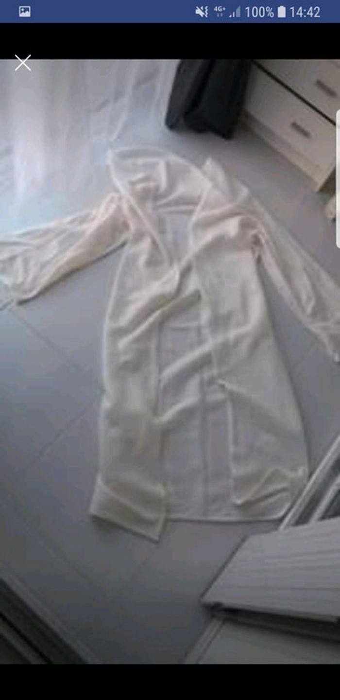 Plaid robe de chambre crème