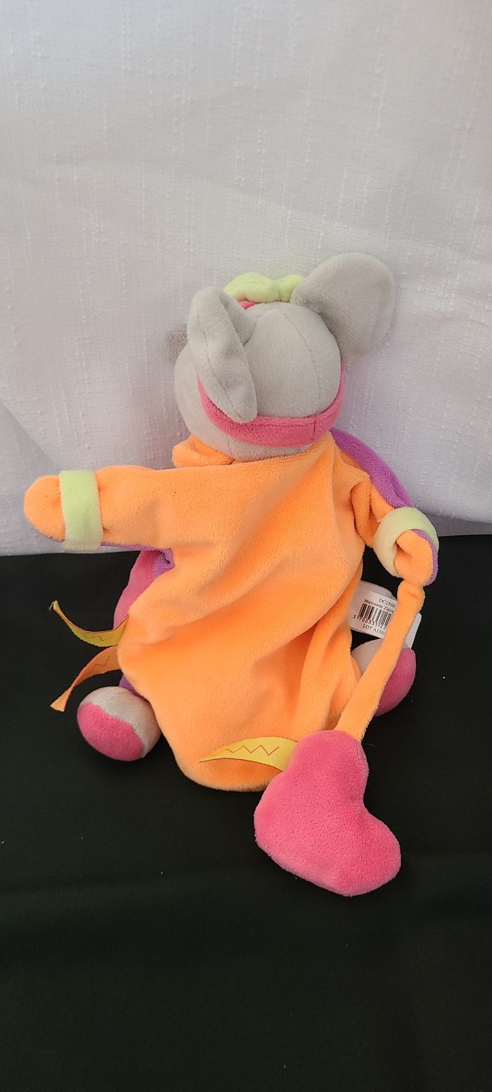 Doudou marionnette souris DOUDOU ET COMPAGNIE Zigzag coeur - photo numéro 2