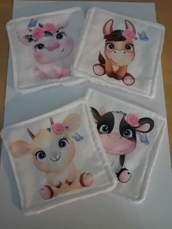 Lingettes bébé lavable